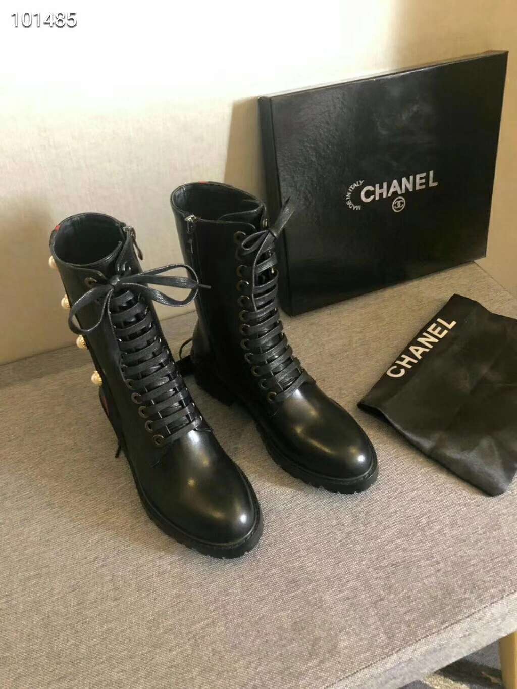 2019 NEW Chanel Real leather shoes CHANEL 101485 BLACK