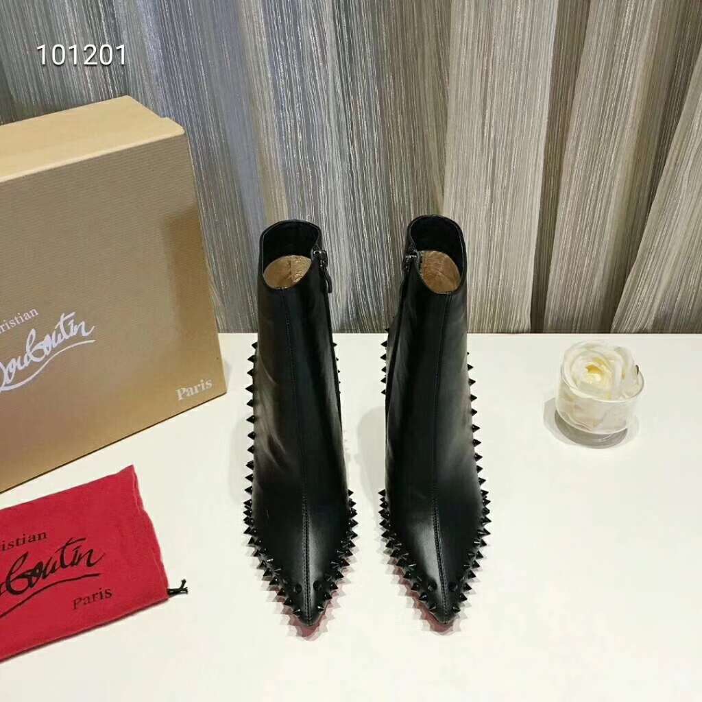 2019 NEW Christian Louboutin Real leather shoes CL101201black - Click Image to Close