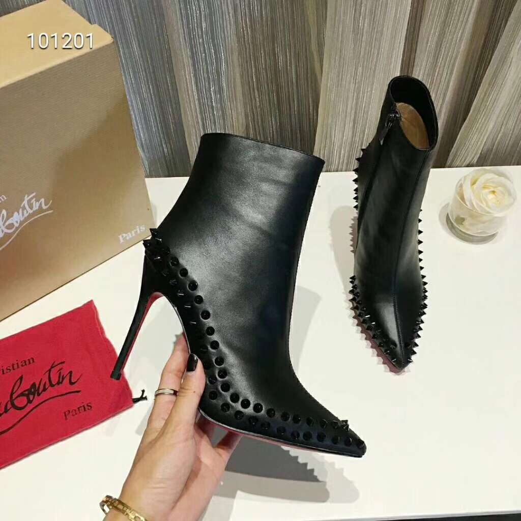 2019 NEW Christian Louboutin Real leather shoes CL101201black