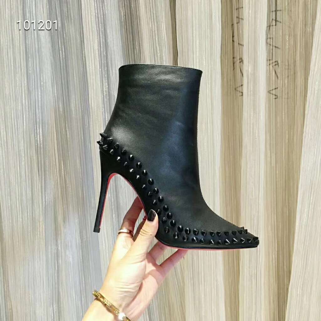 2019 NEW Christian Louboutin Real leather shoes CL101201black
