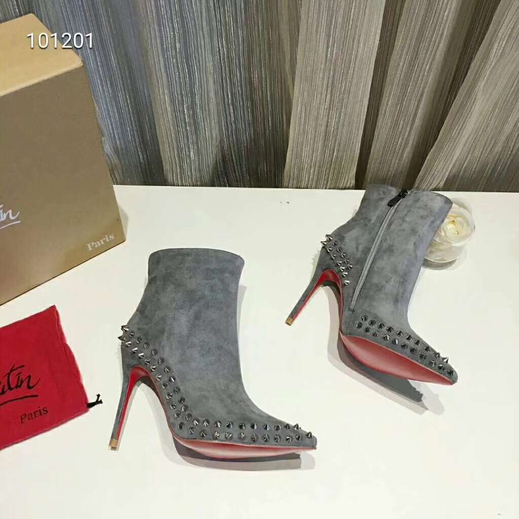 2019 NEW Christian Louboutin Real leather shoes CL101201grey