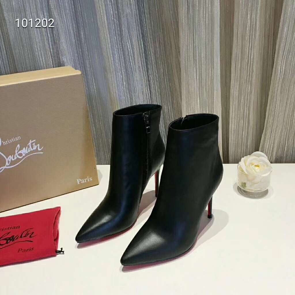 2019 NEW Christian Louboutin Real leather shoes CL101202black - Click Image to Close