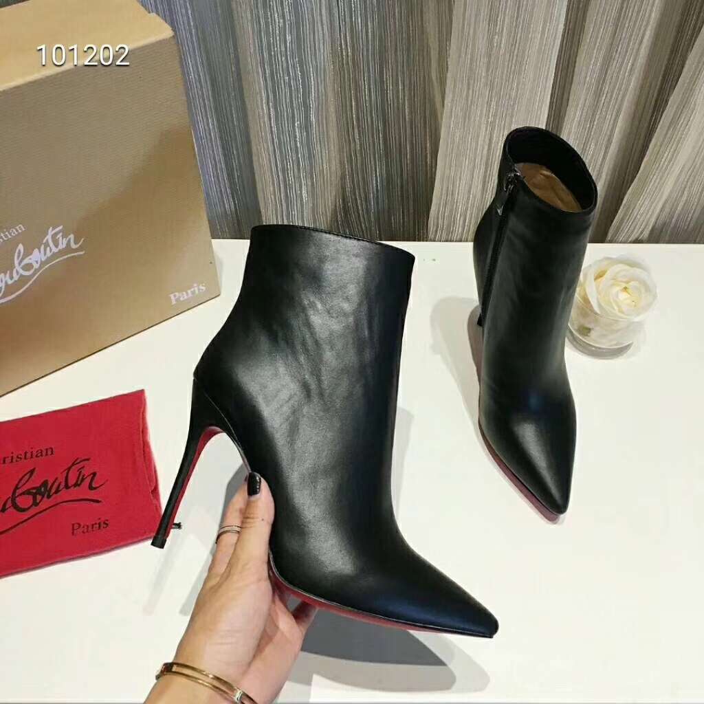 2019 NEW Christian Louboutin Real leather shoes CL101202black