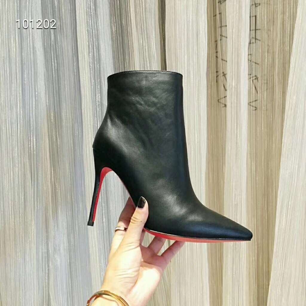 2019 NEW Christian Louboutin Real leather shoes CL101202black - Click Image to Close