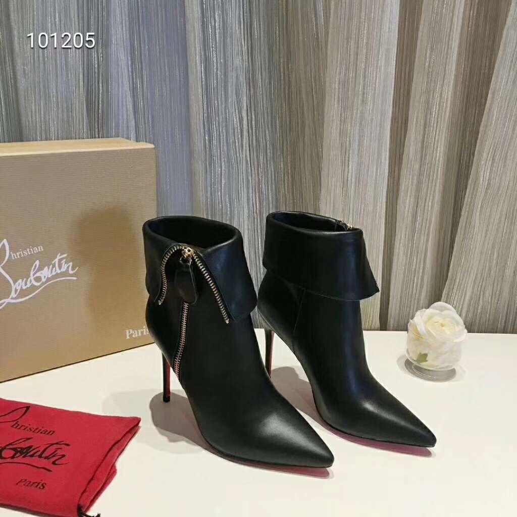 2019 NEW Christian Louboutin Real leather shoes CL101205black