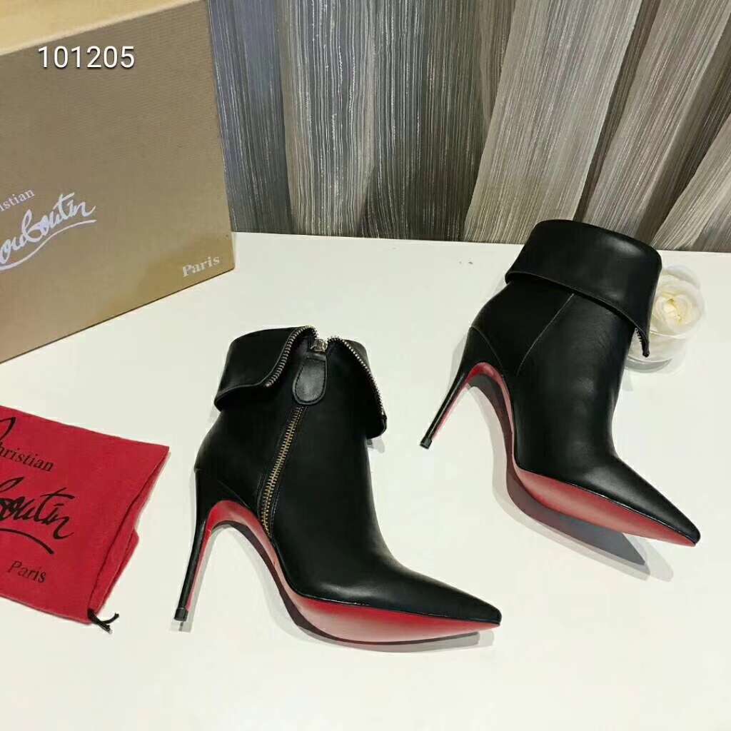 2019 NEW Christian Louboutin Real leather shoes CL101205black - Click Image to Close