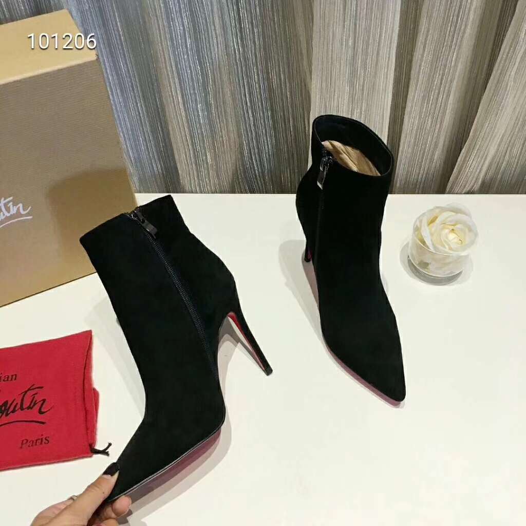 2019 NEW Christian Louboutin Real leather shoes CL101206black