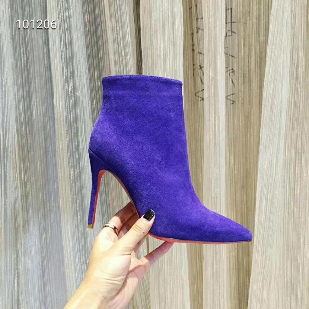 2019 NEW Christian Louboutin Real leather shoes CL101206purple - Click Image to Close