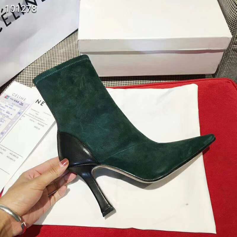 2019 NEW Celine Real leather shoes 101278 green - Click Image to Close