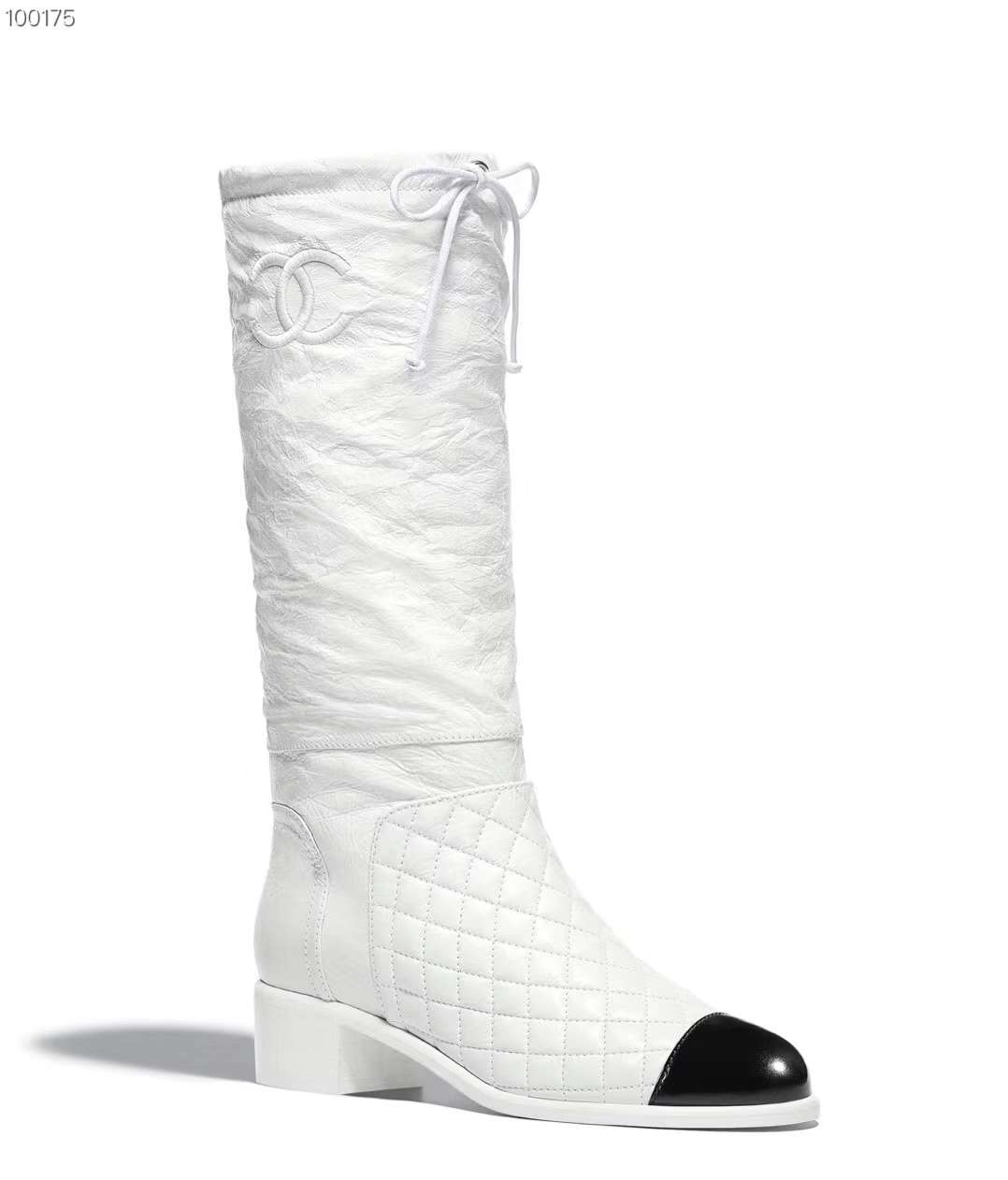 2019 NEW Chanel Real leather shoes Chanel 100175 white - Click Image to Close