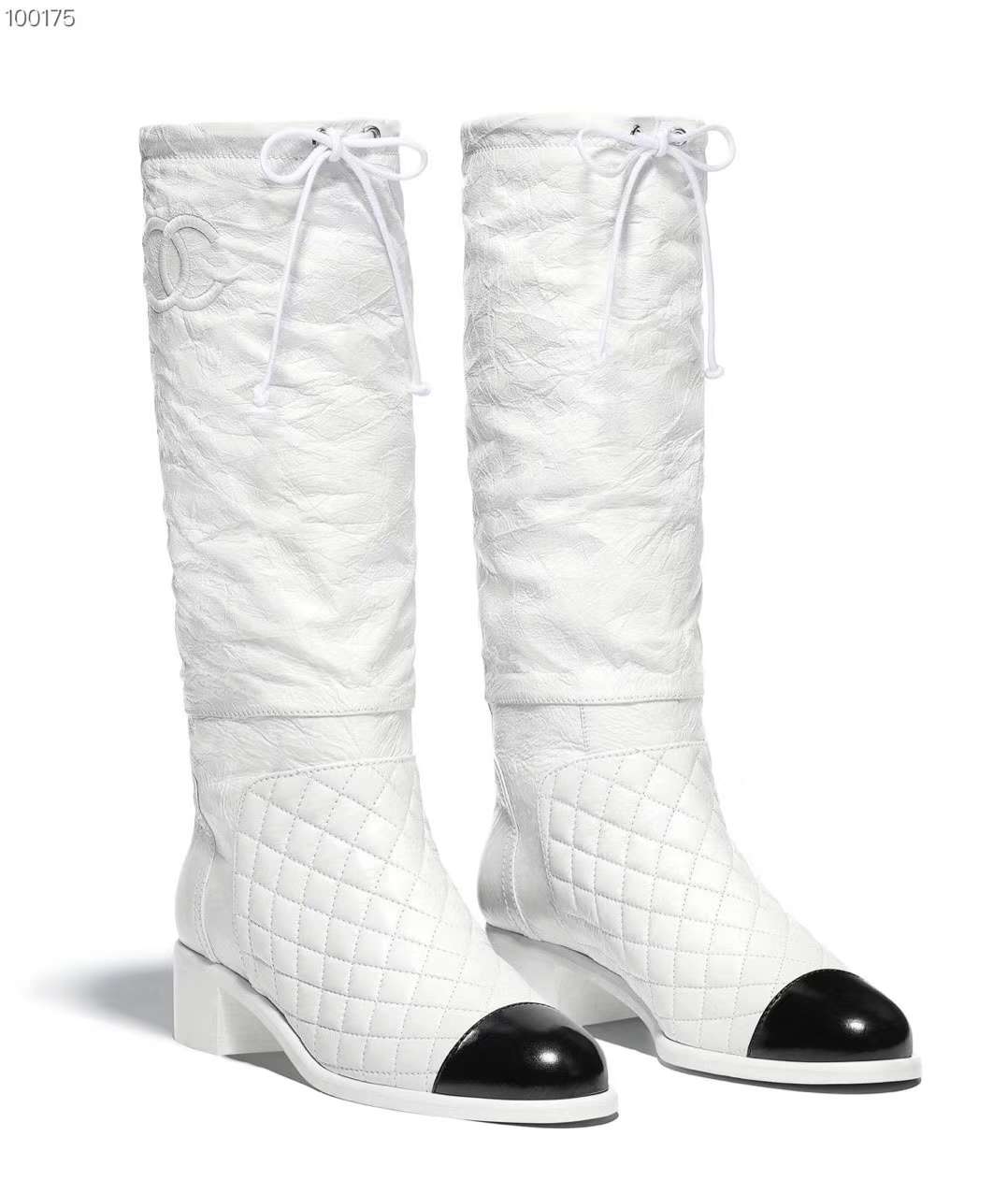 2019 NEW Chanel Real leather shoes Chanel 100175 white - Click Image to Close