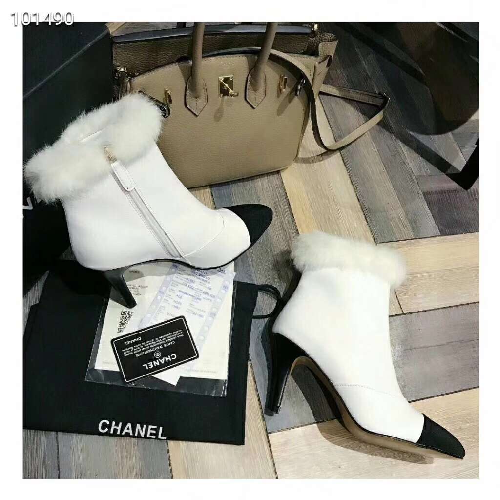 2019 NEW Chanel Real leather shoes Chanel 101490 white - Click Image to Close