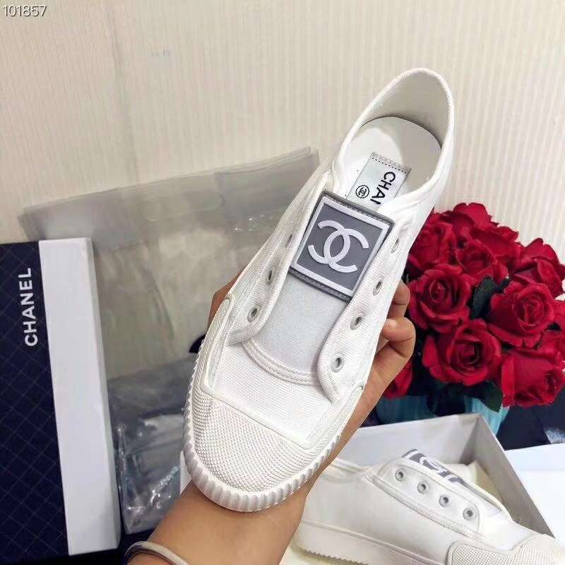 2019 NEW Chanel Real leather shoes Chanel 101857 White