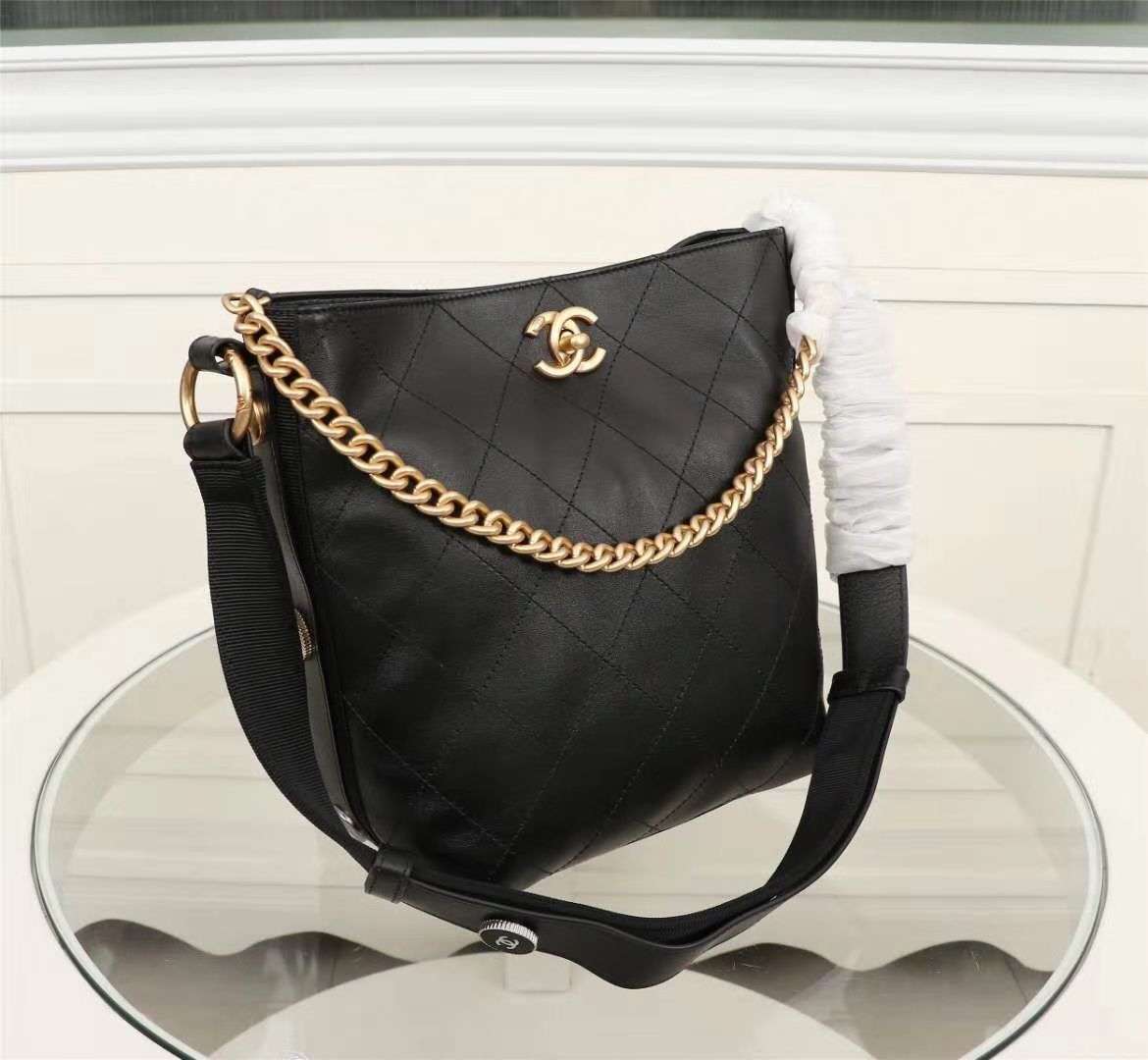 Chanel Hobo Handbag Black A57573