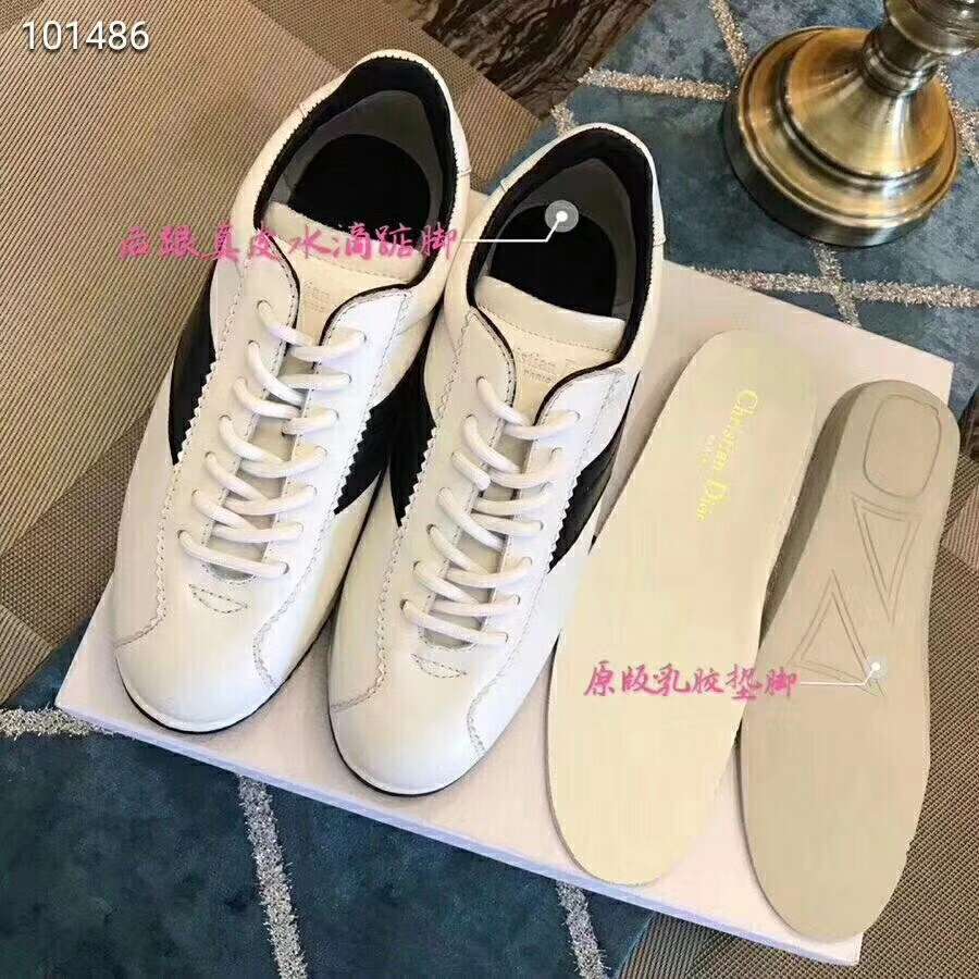 2019 NEW Christian Dior Real leather shoes Dior101486white - Click Image to Close