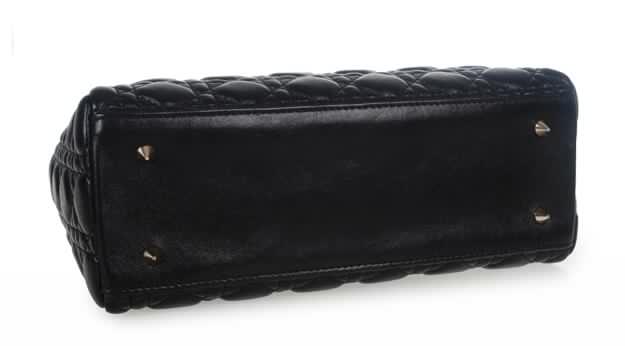 Christian Dior 9602 Lambskin Leather Small Tote Bag with Gold hardware