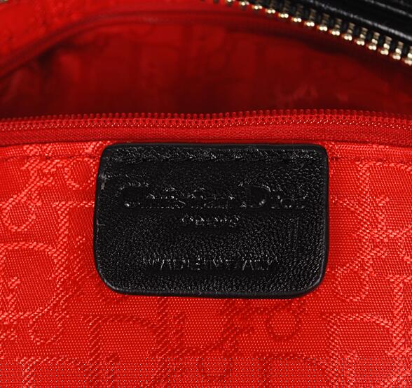 Christian Dior 9602 Lambskin Leather Small Tote Bag with Gold hardware