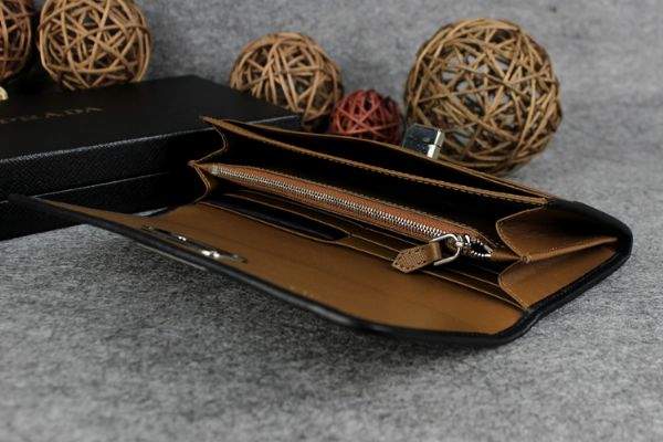 2013 Prada Saffiano Leather Wallet 5383 apricot - Click Image to Close