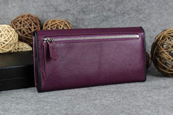 2013 Prada Saffiano Leather Wallet 5383 purple