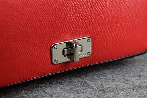 2013 Prada Saffiano Leather Wallet 5383 red - Click Image to Close