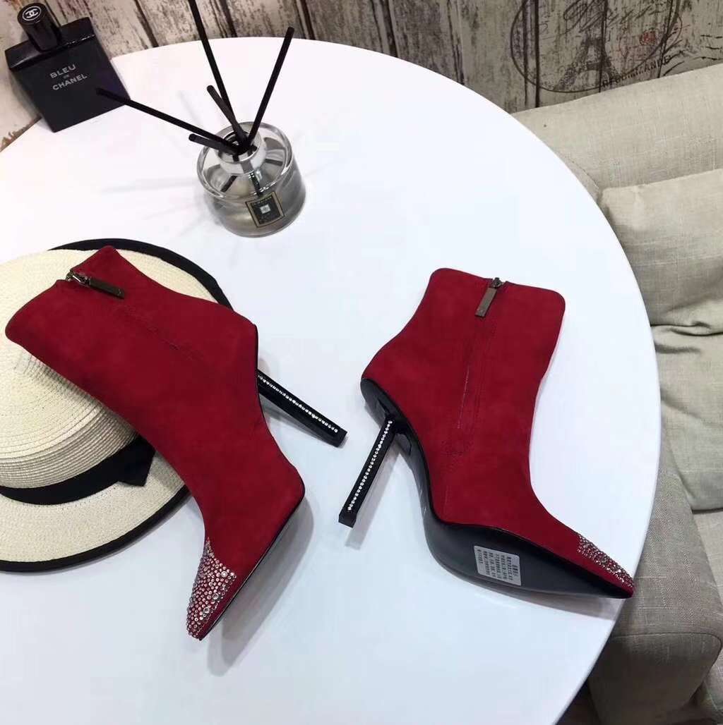 2019 NEW YSL Real leather shoes YSL1026red