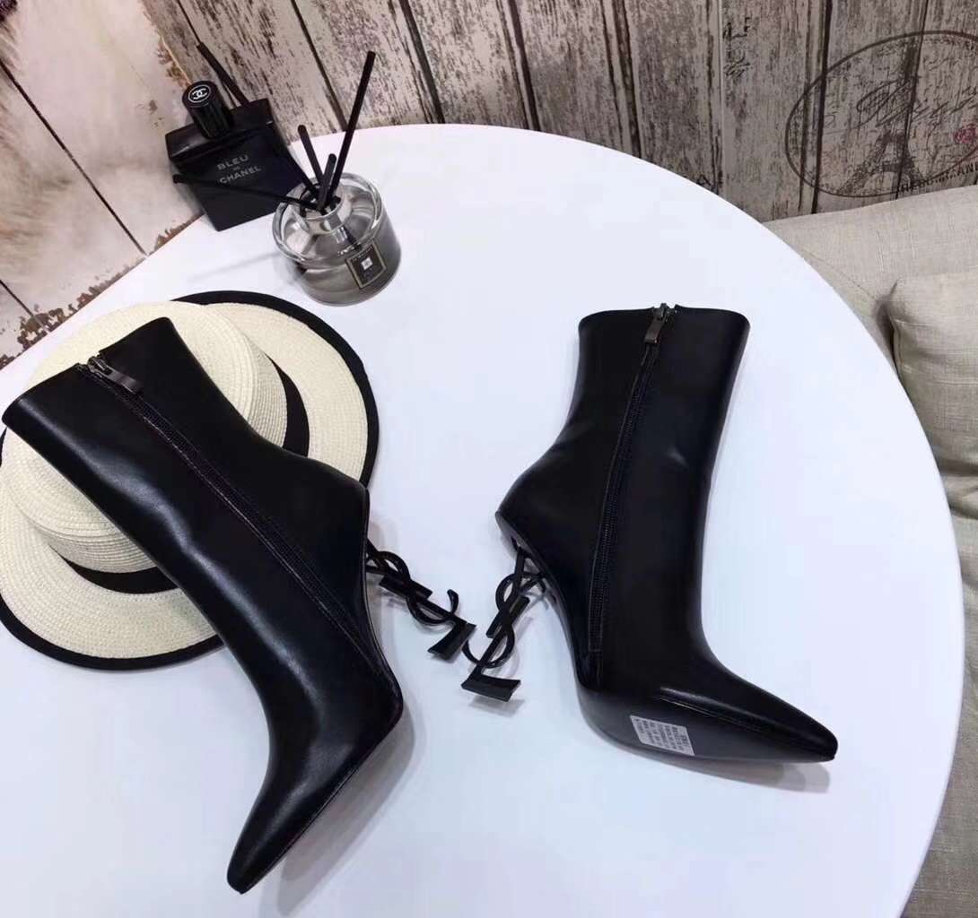 2019 NEW YSL Real leather shoes YSL1027black - Click Image to Close