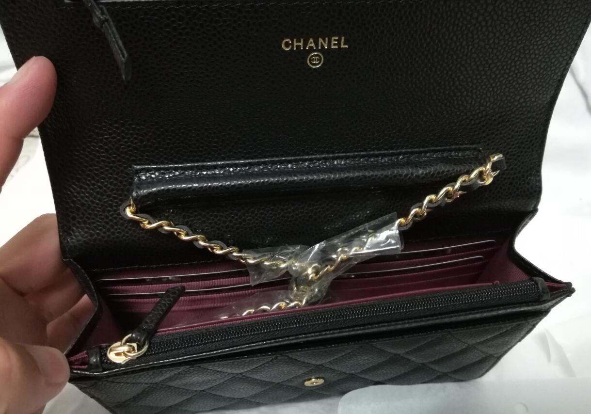 chanel woc black bag caviar leather with gold hardware - Click Image to Close