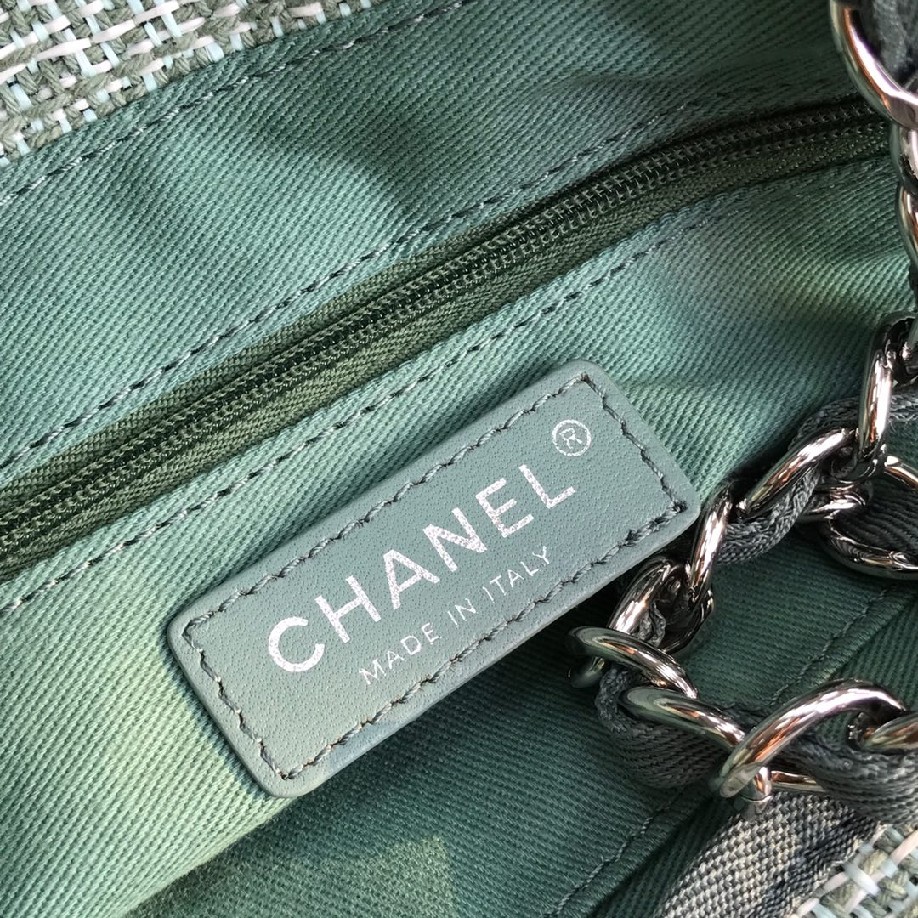 best quality original Chanel canvas tote shopping bags 30492 green