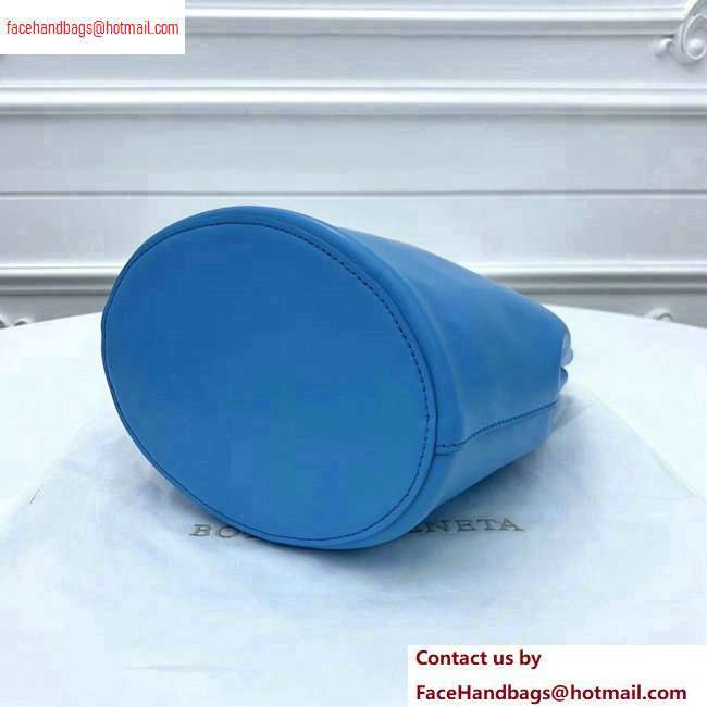 Bottega Veneta Drop Petite Bucket Bag Blue 2020