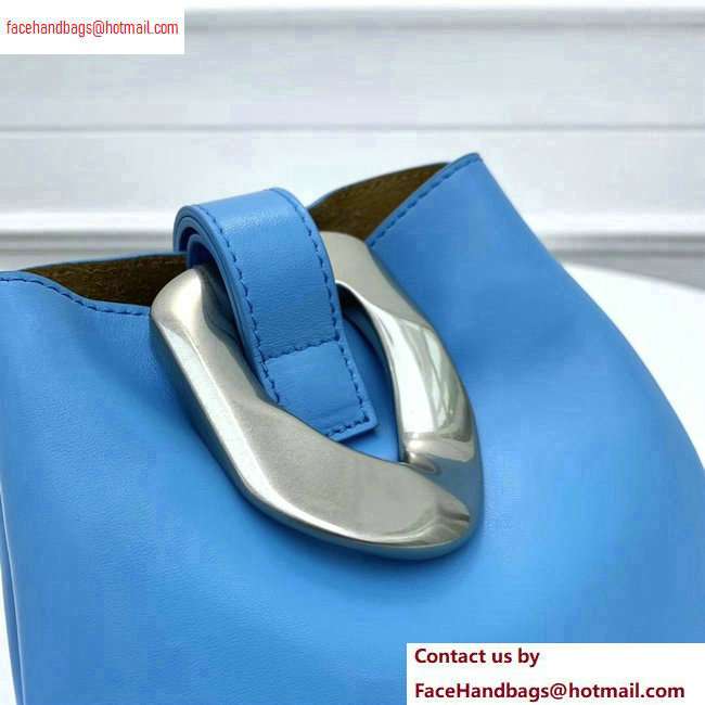 Bottega Veneta Drop Petite Bucket Bag Blue 2020