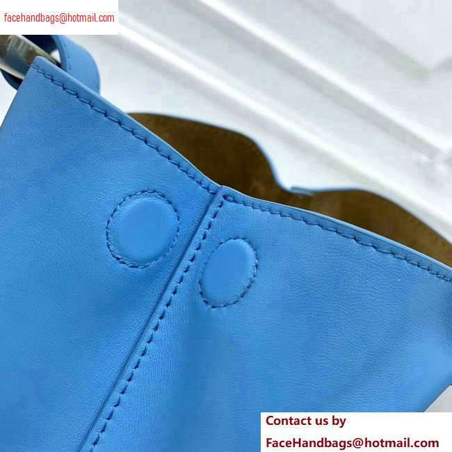 Bottega Veneta Drop Petite Bucket Bag Blue 2020 - Click Image to Close