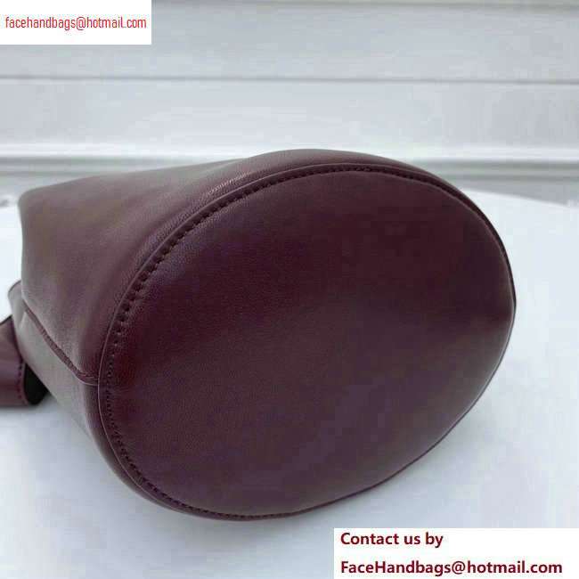 Bottega Veneta Drop Petite Bucket Bag Burgundy 2020 - Click Image to Close