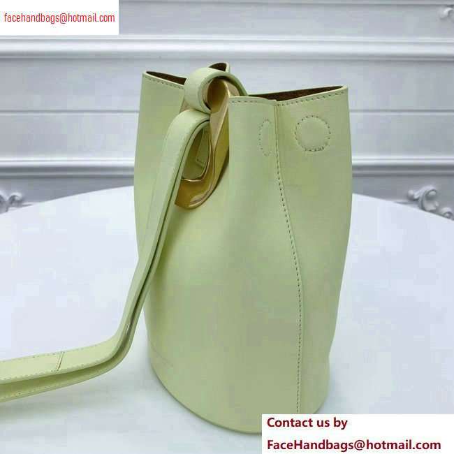 Bottega Veneta Drop Petite Bucket Bag Light Yellow 2020