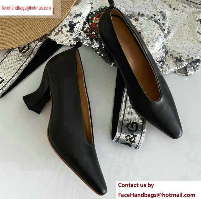 Bottega Veneta Heel 7.5cm Almond Toe Pumps Black 2020 - Click Image to Close