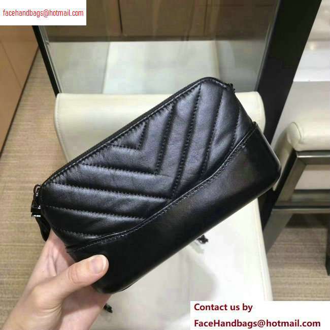 Chanel Aged Calfskin Gabrielle Clutch With Chain Bag A94505 So Black 2020