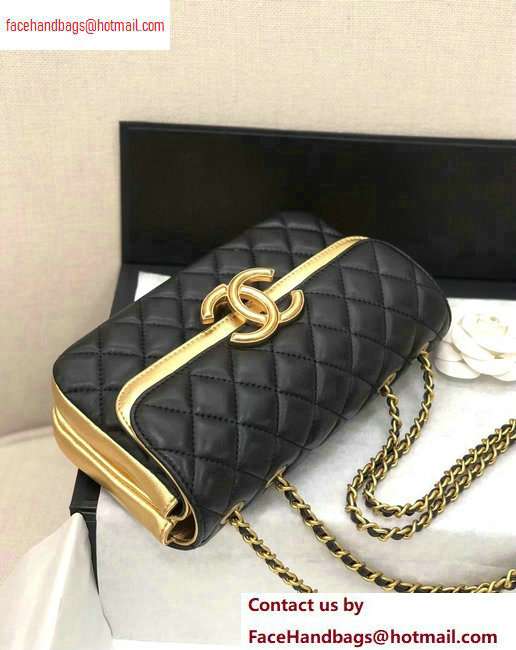 Chanel CC Chic Small Flap Bag A57275 Black/Metallic Gold 2020 - Click Image to Close