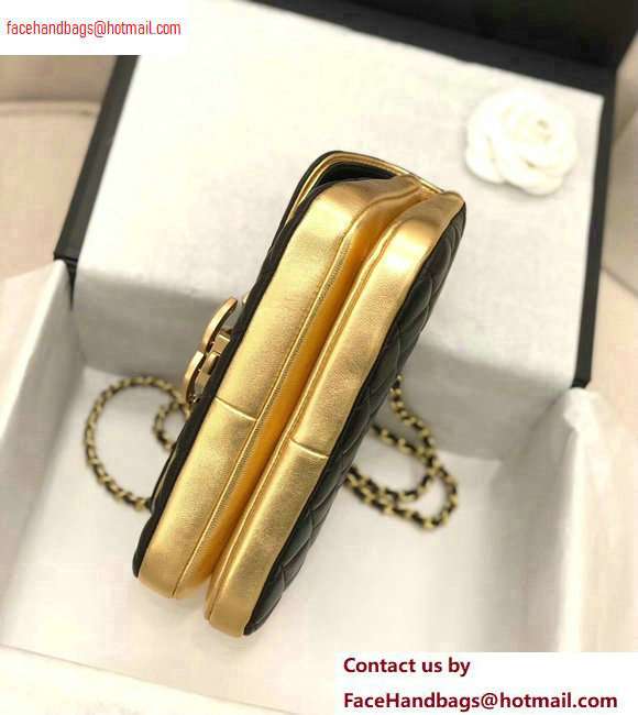 Chanel CC Chic Small Flap Bag A57275 Black/Metallic Gold 2020