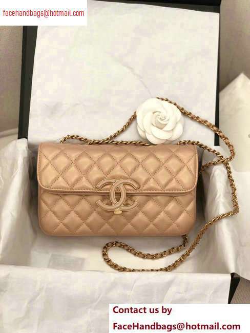 Chanel CC Chic Small Flap Bag A57275 Metallic Beige 2020
