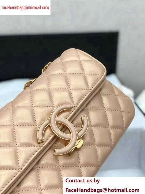 Chanel CC Chic Small Flap Bag A57275 Metallic Beige 2020 - Click Image to Close