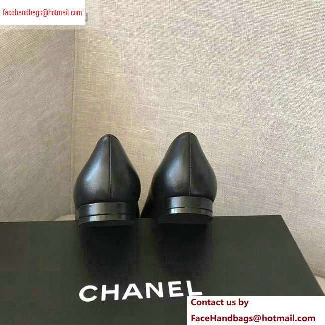 Chanel CC Logo Ballerinas Black/Patent 2020