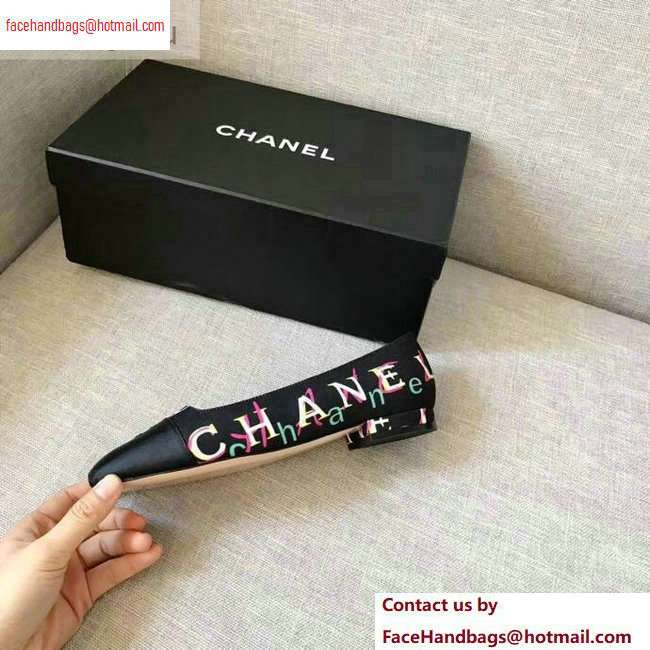 Chanel CC Logo Ballerinas Print Black 2020 - Click Image to Close