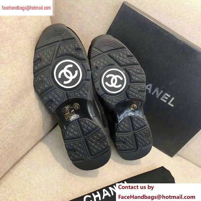 Chanel CC Logo Sneakers G34360 Black/Gold 2020