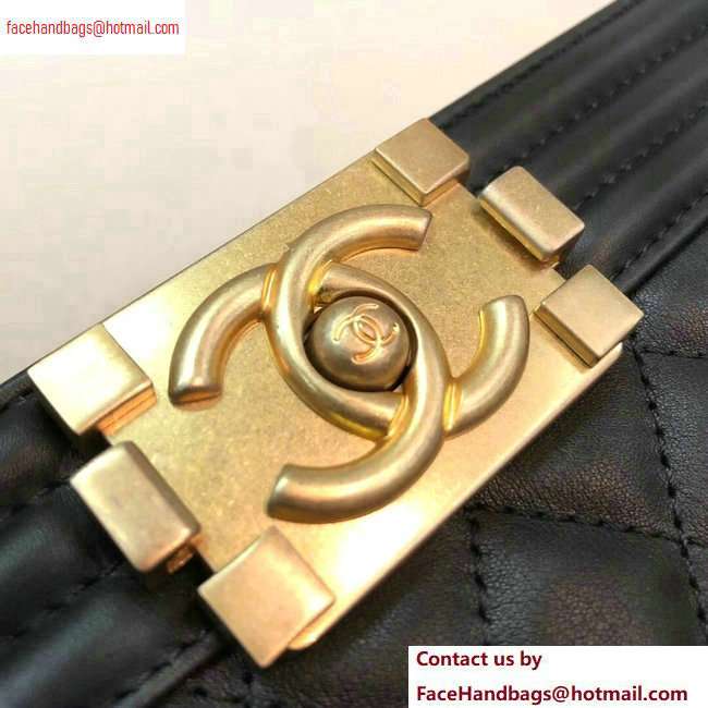 Chanel Calfskin and Gold-Tone Metal Small Boy Flap Bag Black 2020