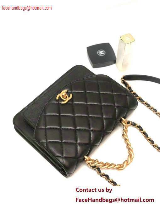 Chanel Chain Handle Flap Bag AS0785 Black 2020 - Click Image to Close