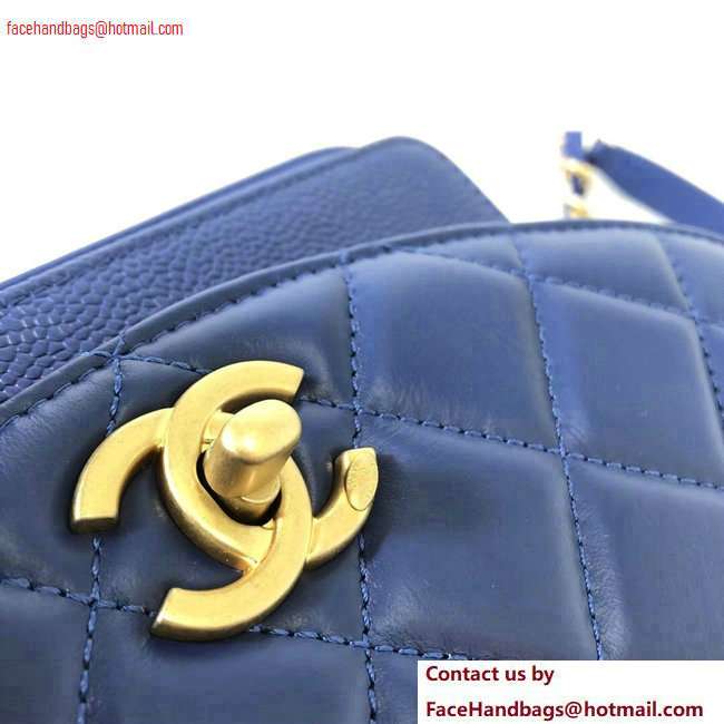 Chanel Chain Handle Flap Bag AS0785 Blue 2020