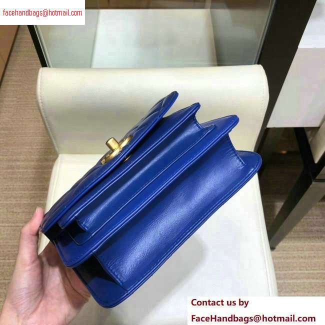 Chanel Chain Handle Mini Flap Bag AS0784 Blue 2020