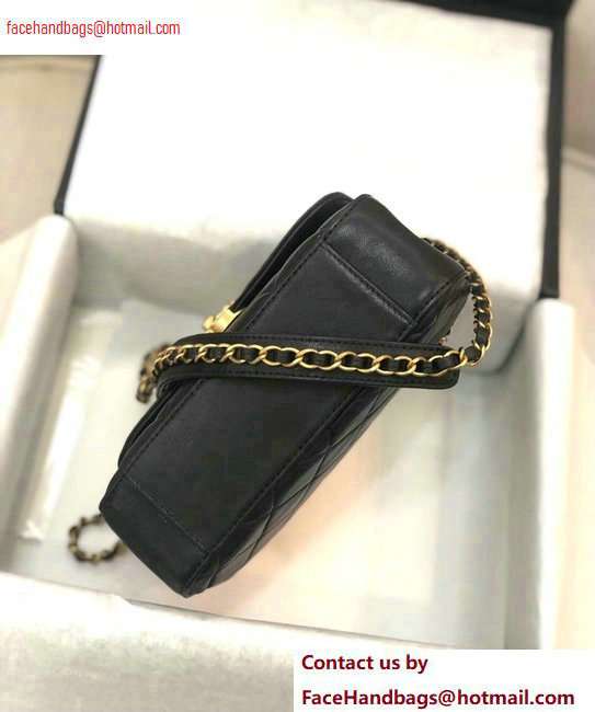 Chanel Chain Infinity Flap with Top Handle Small Bag Black 2020 - Click Image to Close