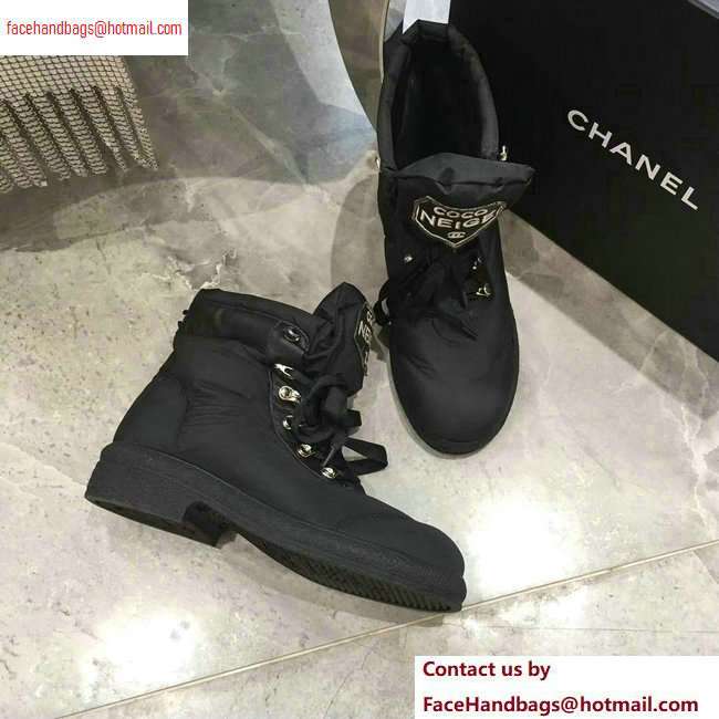 Chanel Coco Neige Ankle Boots Black 2020