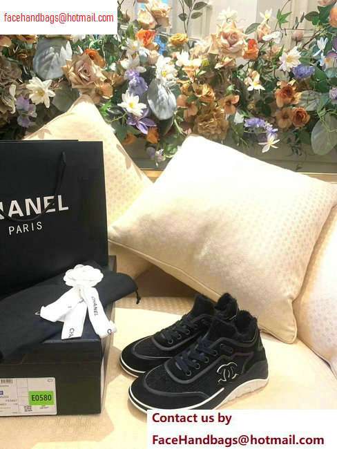 Chanel Fabric Suede Calfskin and TPU Sneakers G35202 Black 2020