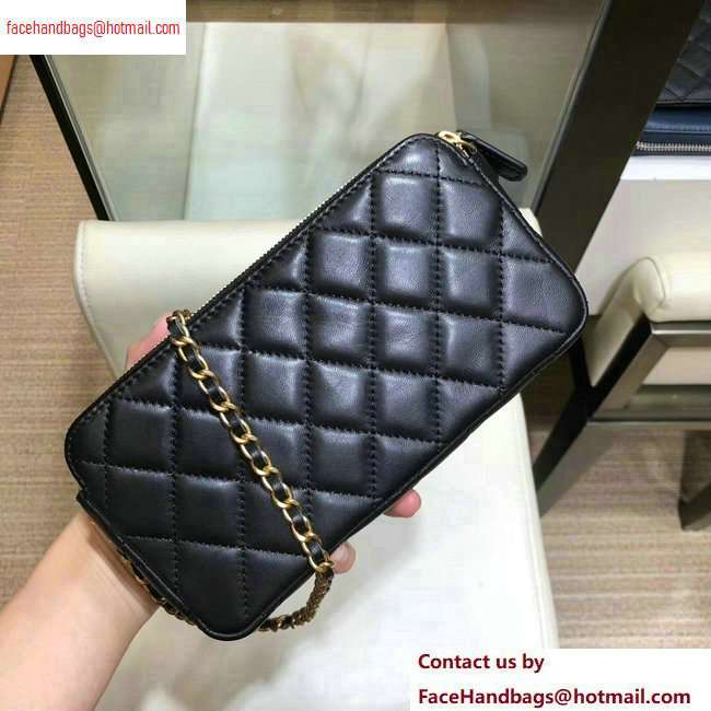 Chanel Lambskin All About Chains Clutch With Chain Bag Black 2020 - Click Image to Close